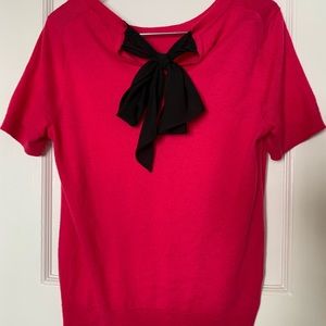 Ann Taylor Bow in Back Fitted Sweater Sz SP
